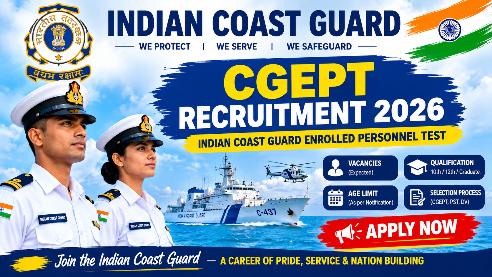 Indian Coast Guard CGEPT Recruitment 2026